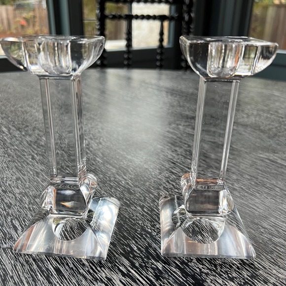 Other - Pair Villeroy & Boch 1748 Siena‎ Glass Crystal Candlesticks